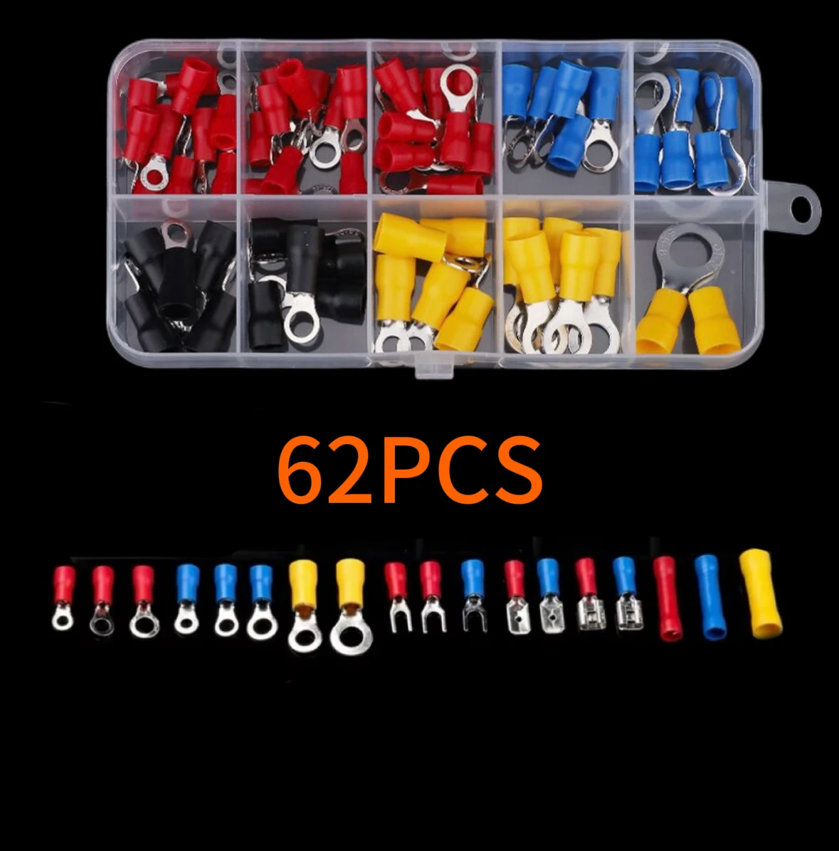 Auto Geïsoleerde Elektrische Draadconnector Set Gemengde Krimpklemmen Mannelijk Vrouwelijk Spade Ring Vork Stuitklemmen Ogen Set voor Kabel Reparatie Elektrische Installatie Auto Motor Vrachtwagen