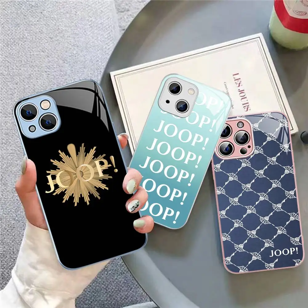 Fashion Brand J-Joop For IPhone 14 13 12 Mini 11 Pro XS Max X XR 14 Plus Tempered Glass Cover 4