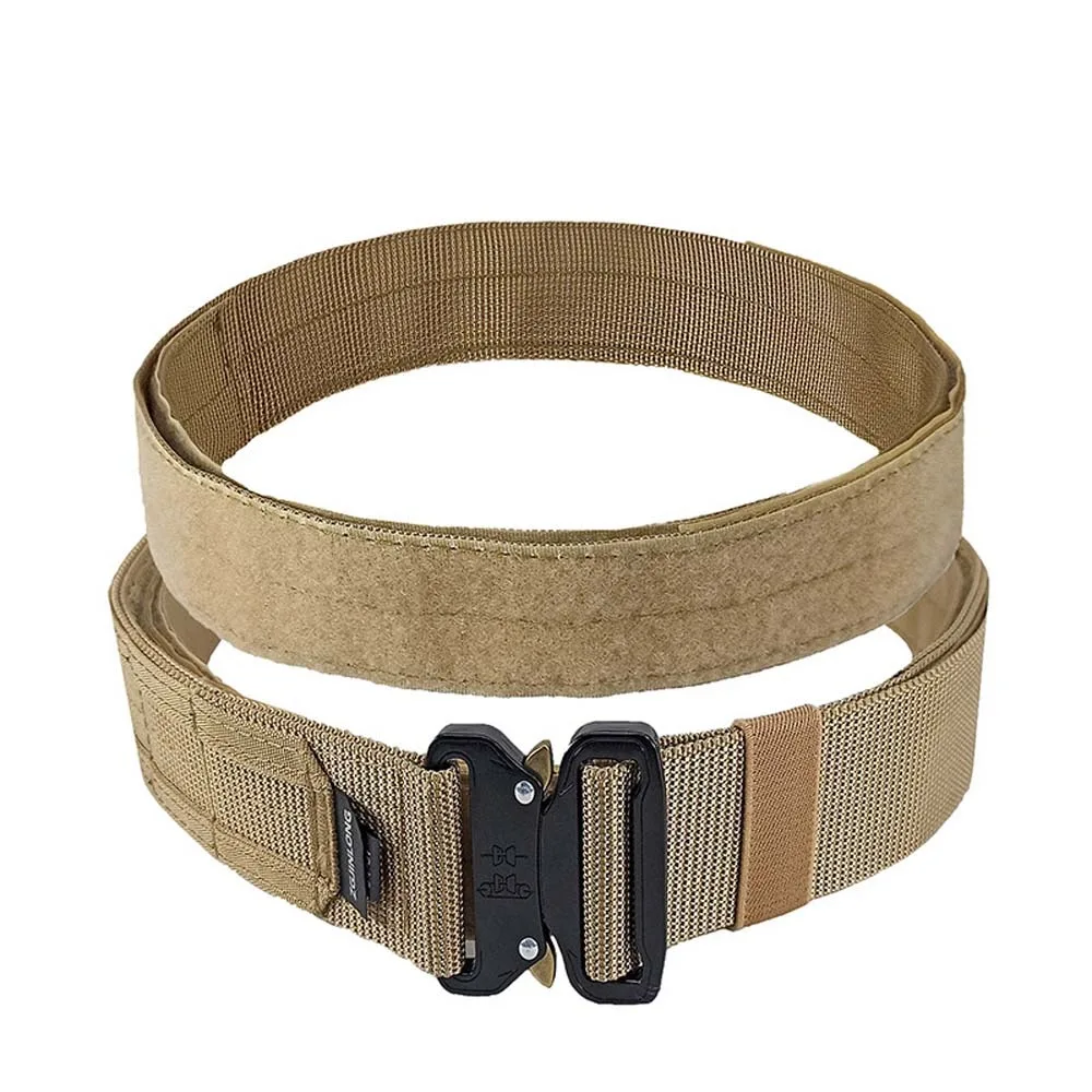 

Fashion Adjustable 2 In 1 Waistband Solid Color Alloy Buckle Men Nylon Belt Sturdy Texture Magic Tape‌ Strap Belt Travel