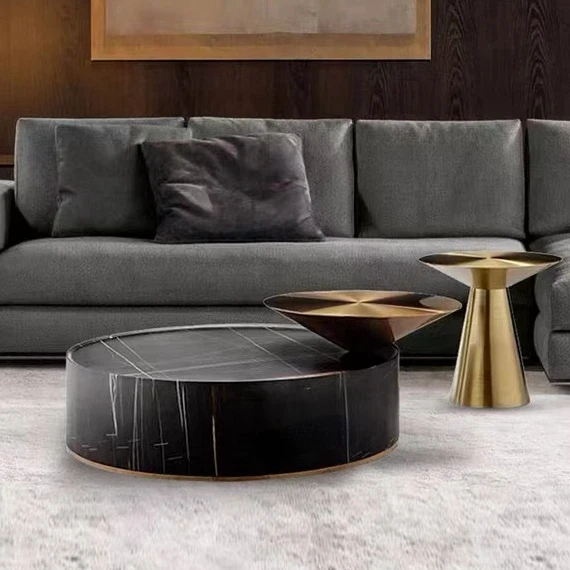 Latest Design Top Quality Luxury Decor Center Table Freedom Small Round Nesting Coffee Table With Marble Top For Living Room