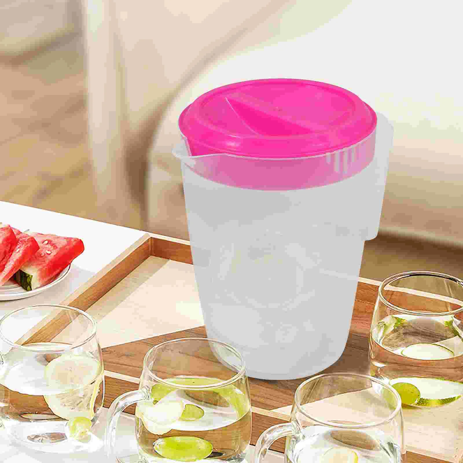 Juice Jug Waterbottle Pitcher Plastic Household Milk Drink with Lid Abs Tea Lids for Fridge