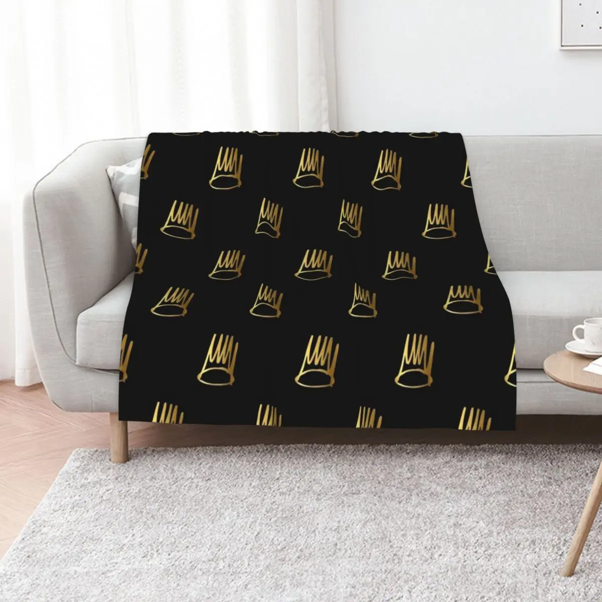 

j cole gold crown Throw Blanket Blankets For Sofas Cute Plaid Quilt Camping Blankets
