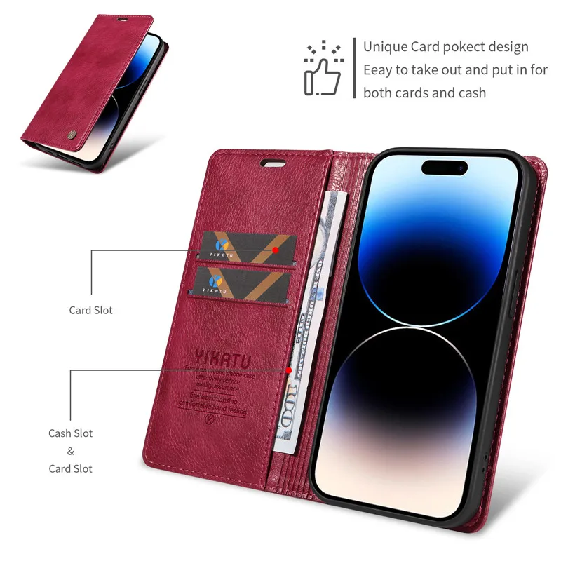 Wallet Magnetic Flip Leather Case For Motorola MOTO G14 4G G32 G54 G84 5G G 14 54 84 MotoG14 Shockproof Phone Stand Cover Capa
