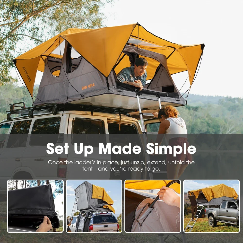 

Hot Sale Quick Setup Soft Shell Rooftop Tent Waterproof Lightweight Car Roof Top Tent For 4x4 Offroad Overlanding Camping