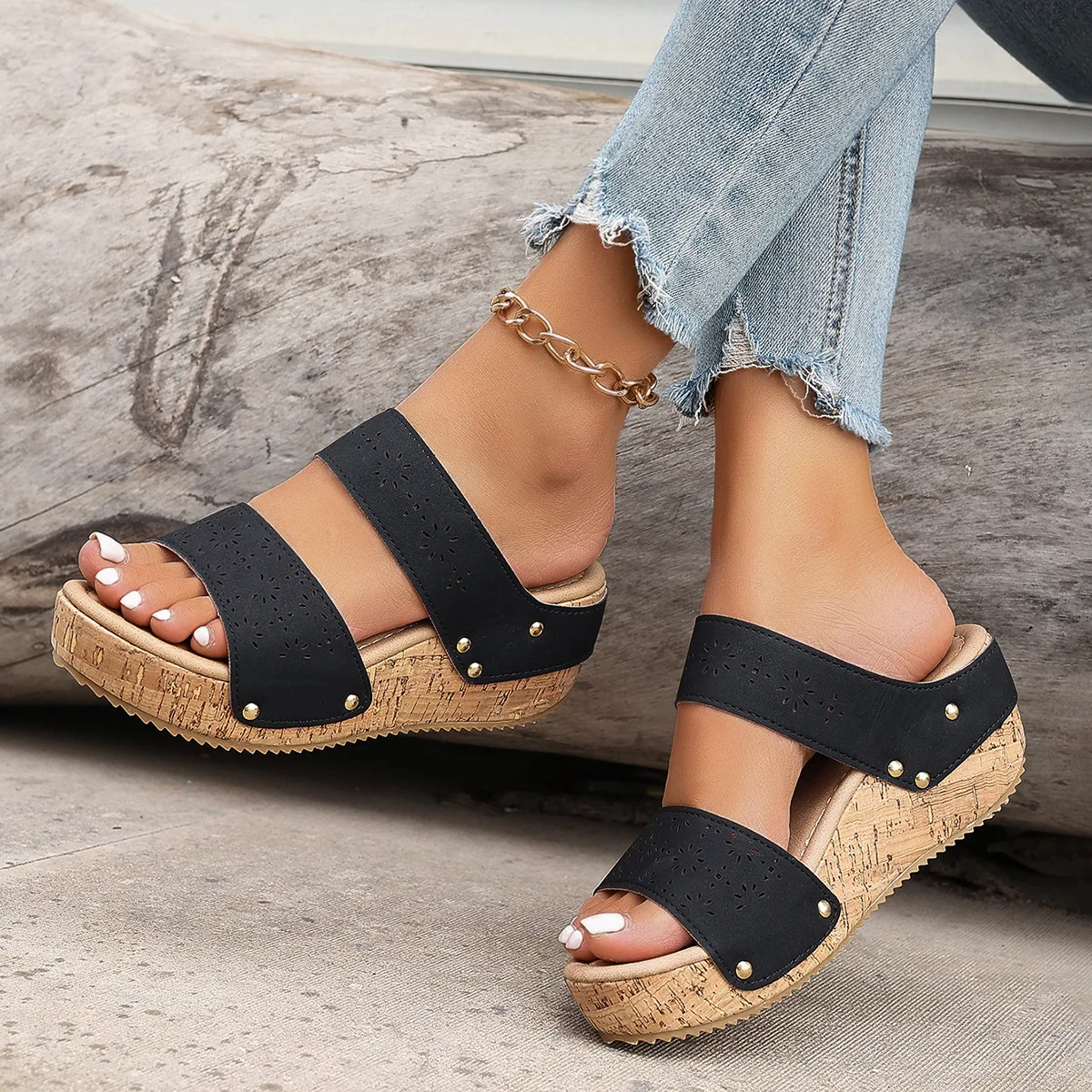 

Women's Sandals Peep Toe Heels Sandals for Summer Shoes Women High Heeled Slippers Platform Sandals Summer Footwear Heels Shoes