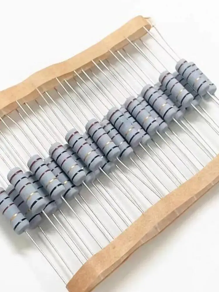 100 Stück 2 W 5 % Drahtwiderstand Sicherung Wickelwiderstand 0,1 0,15 0,22 0,33 0,47 0,5 1 2,2 3,3 4,7 5,1 6,8 10 22 47 51 100 Ohm – Detail 2