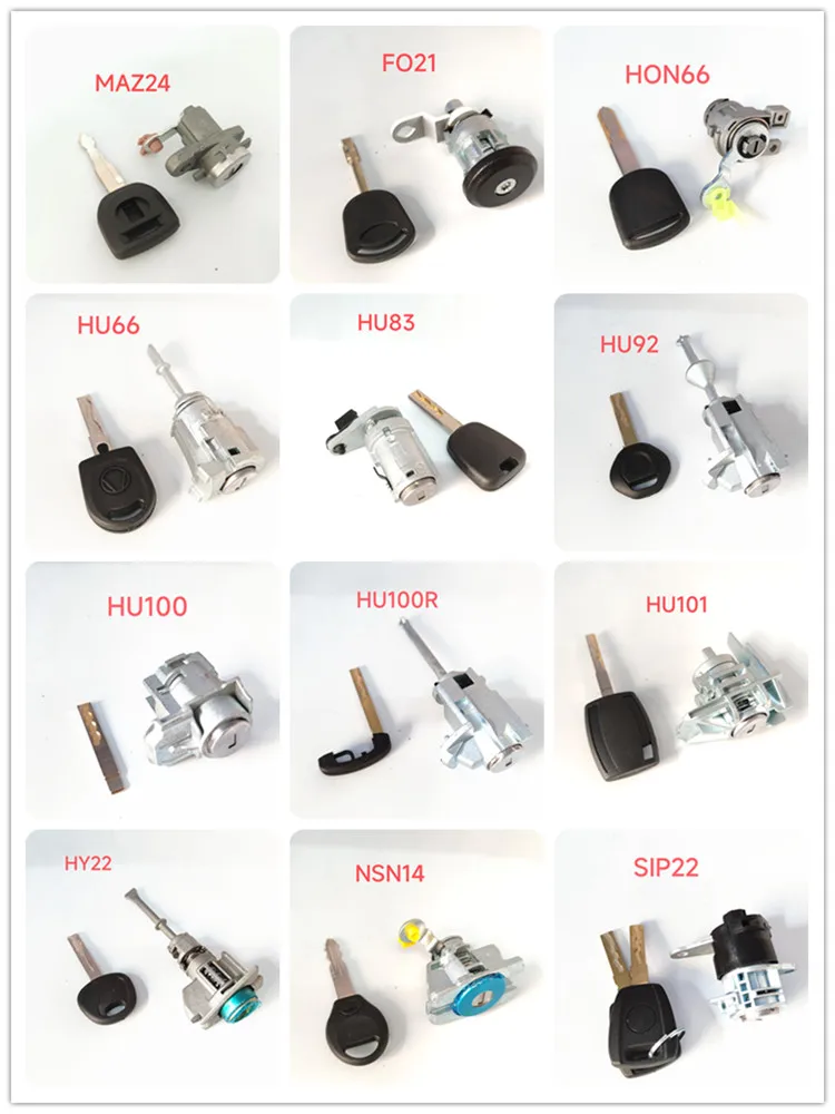  Zamek samochodowy SIP22 HU66 HON66 TOY43 HY22 FO21 NSN14 MAZ24 HU83 VA2T HU64 HU92 HU101 HU100R TOY48 AUTO CAR DOOR LOCKS