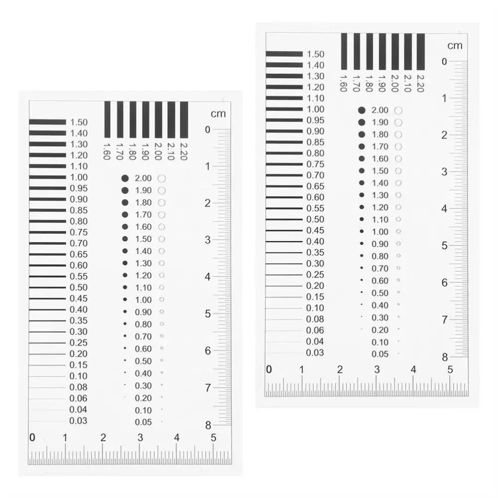 Plastic Point Gauge Film Rule High Precision Measurement Tool Spot Inspection Ruler Transparent Point Line Rule Film Card