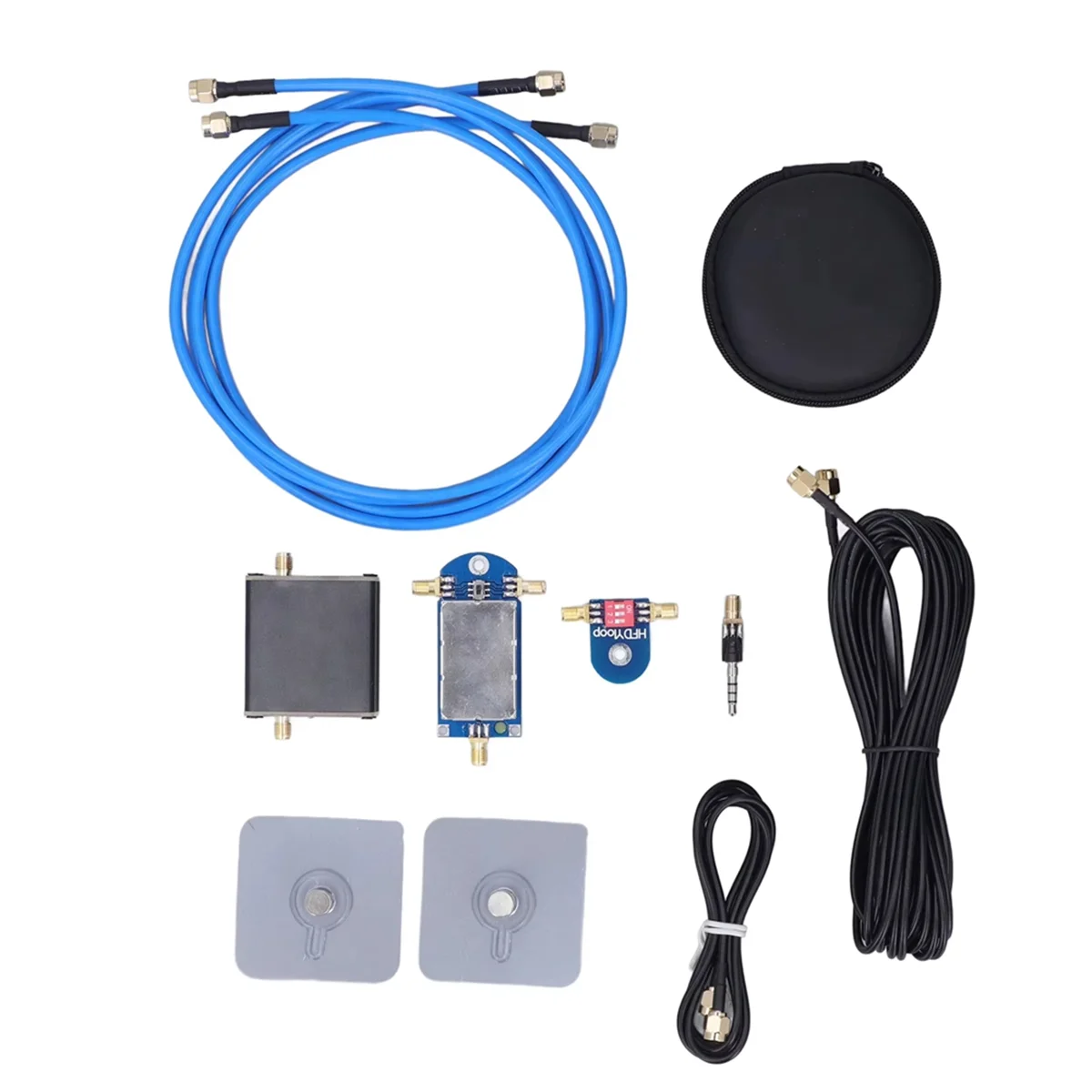 A46U Active Small Magnetic Loop Antenna Wideband 50K-500MHz Shortwave Radio Active Loop Antenna HF AM FM VHF UHF SDR