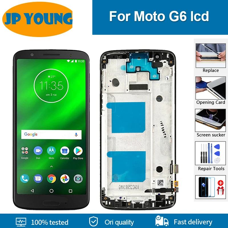 

5.7" AAA+++ For Moto G6 XT1925 XT1925-3 XT1925-5 LCD Display Screen Digitizer With Frame Replacement For Motorola Moto G6 lcd