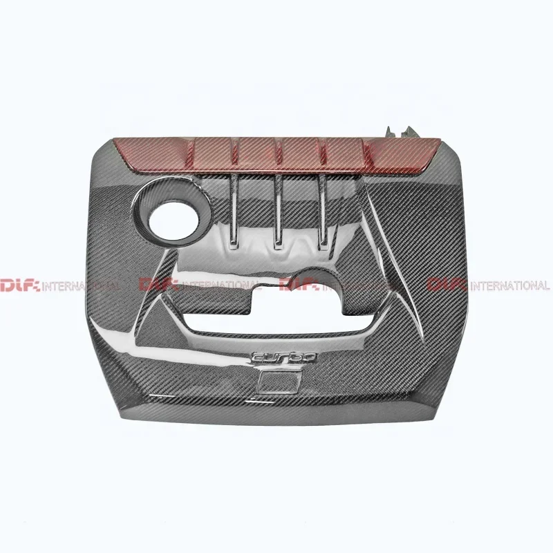 Color Carbon Auto Parts For Toyota 2023 Corolla GR OE Type Carbon Fiber Engine Cover(Will also fit GR Yaris)Black/Red Carbon Mix