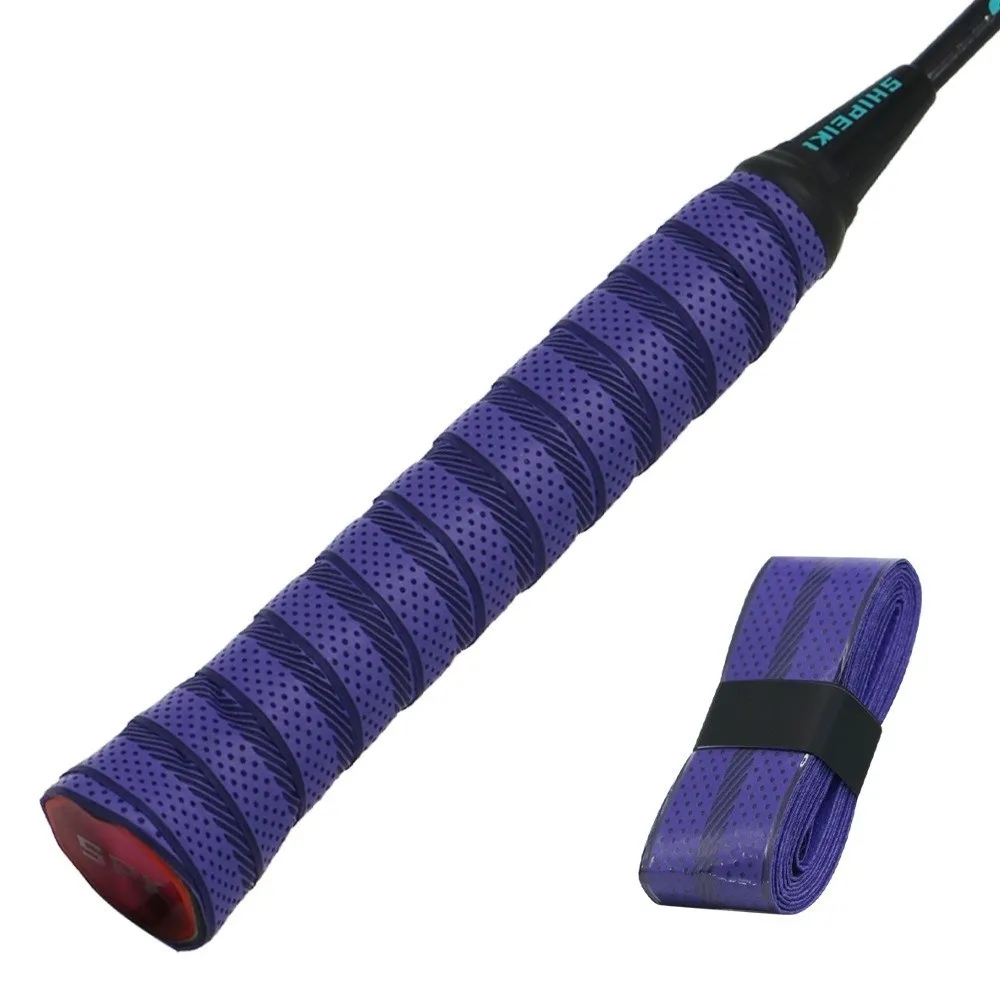 Sticky Racket Overgrip Diagonal Texture Perforated Sports Handle Grip Protective Film Coating Handle Wrap Tape
