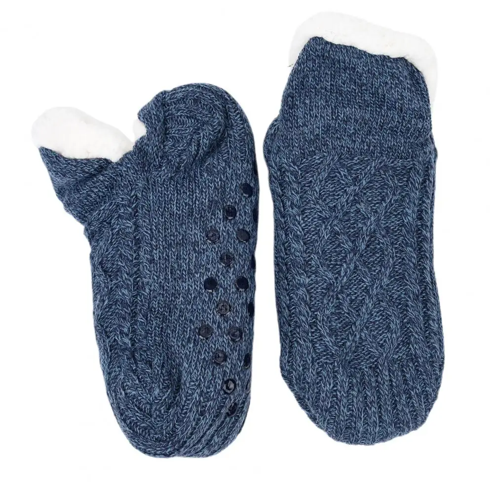 

Plush Lounge Socks Cozy Fleece-lined Anti-slip Slipper Socks for Winter Comfort Warmth Moisture-wicking Indoor Floor for Men