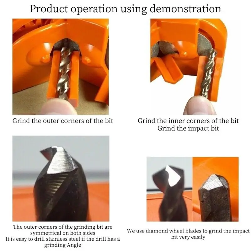 Affûteur de forets fiable à alimentation électrique, améliore les performances de forage, outils de meuleuse d'angle dremel