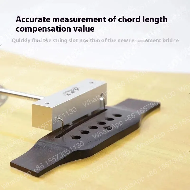 1pcs Folk Wooden Guitar String Length Measurement Compensator String Pillow Groove Compensation Sliding Rod Calibration Ruler