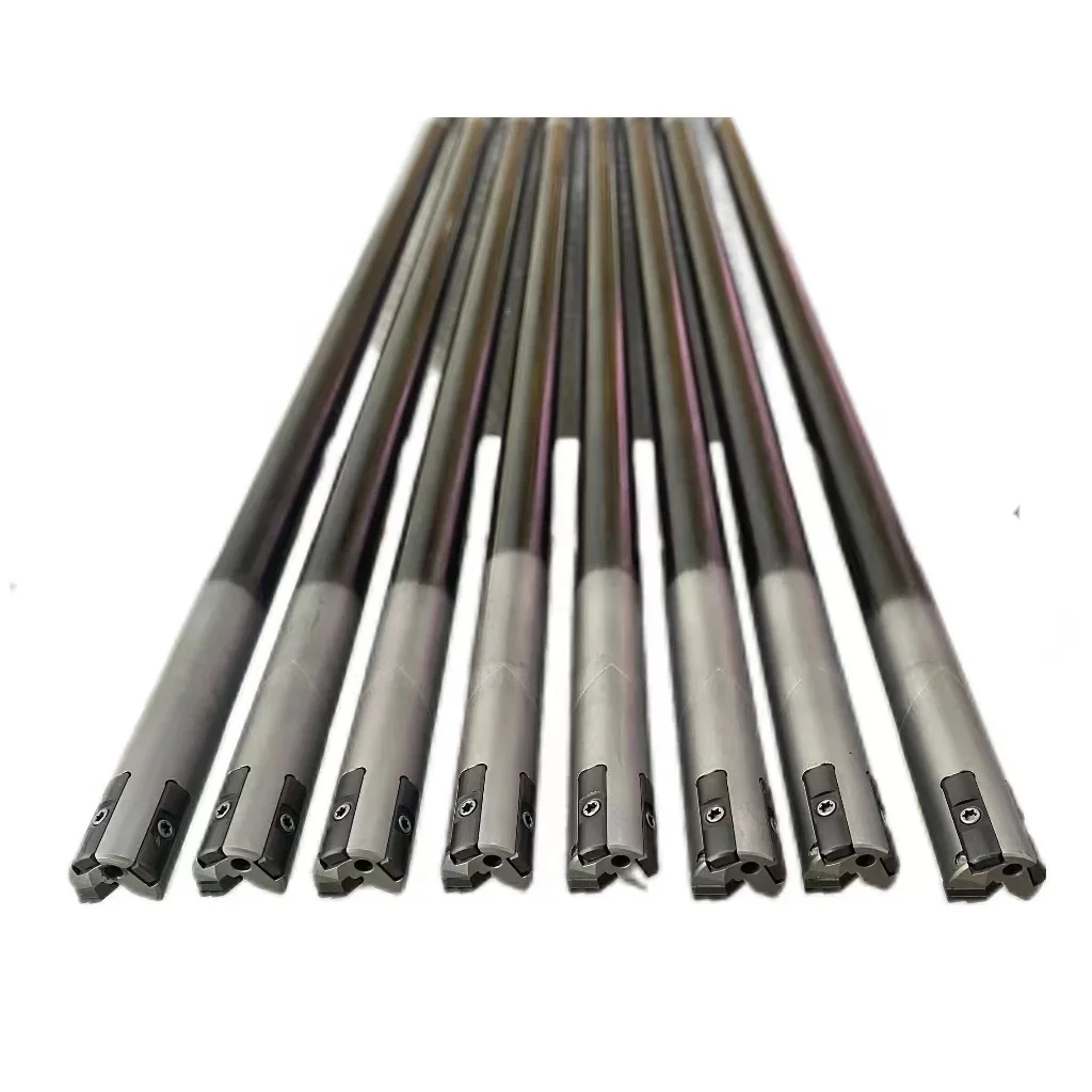 High Feeding Rate 1/2 Inch Indexable Gun Drill Two Round Hole Gun Drills Bit Twist Drill Bit for Steel Deep Hole