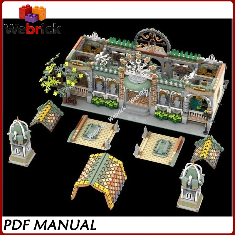 

Fantasy Elven Architecture Building Blocks, Elegant Train Station Model with Fairy Forest Design for Home Decor 4632PCS