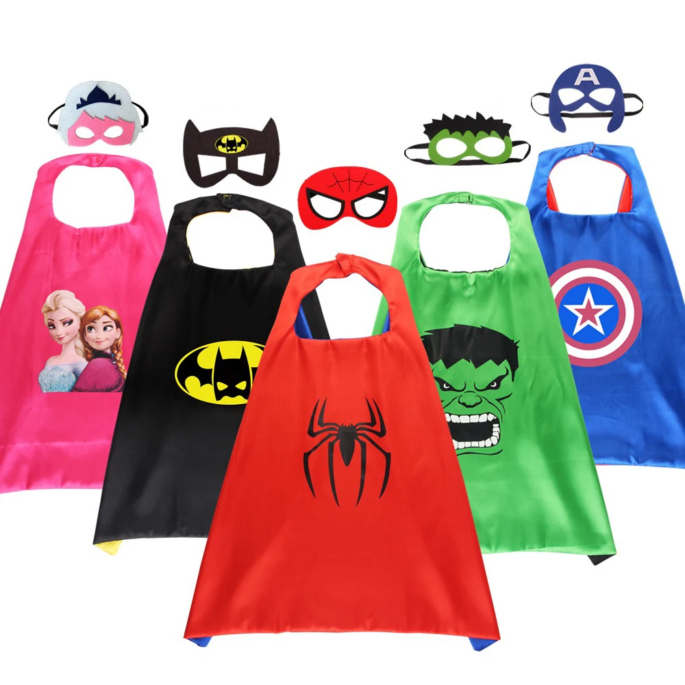MINISO Halloween Supereroe Mantello Cartoon Anime Costumi Cosplay Gig Cape Maschera Abbigliamento Ragazzo Regalo di compleanno Ragazza Novità Accessori