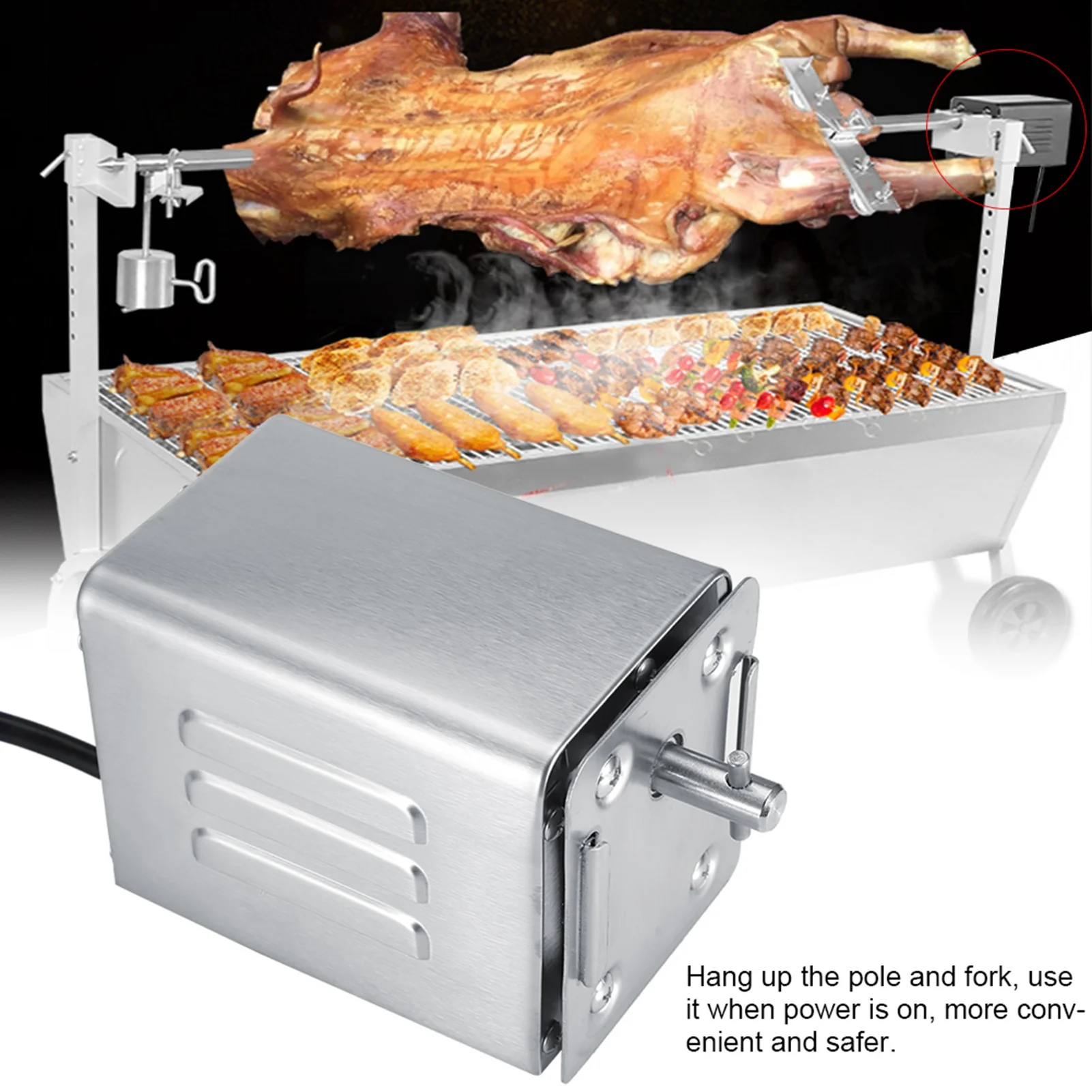 

15W BBQ Grill Motor Rotating Motor Spit Rotisserie Motor for Roasting Furnace Roasted Lambs Piglets Chicken Motors 110-220V