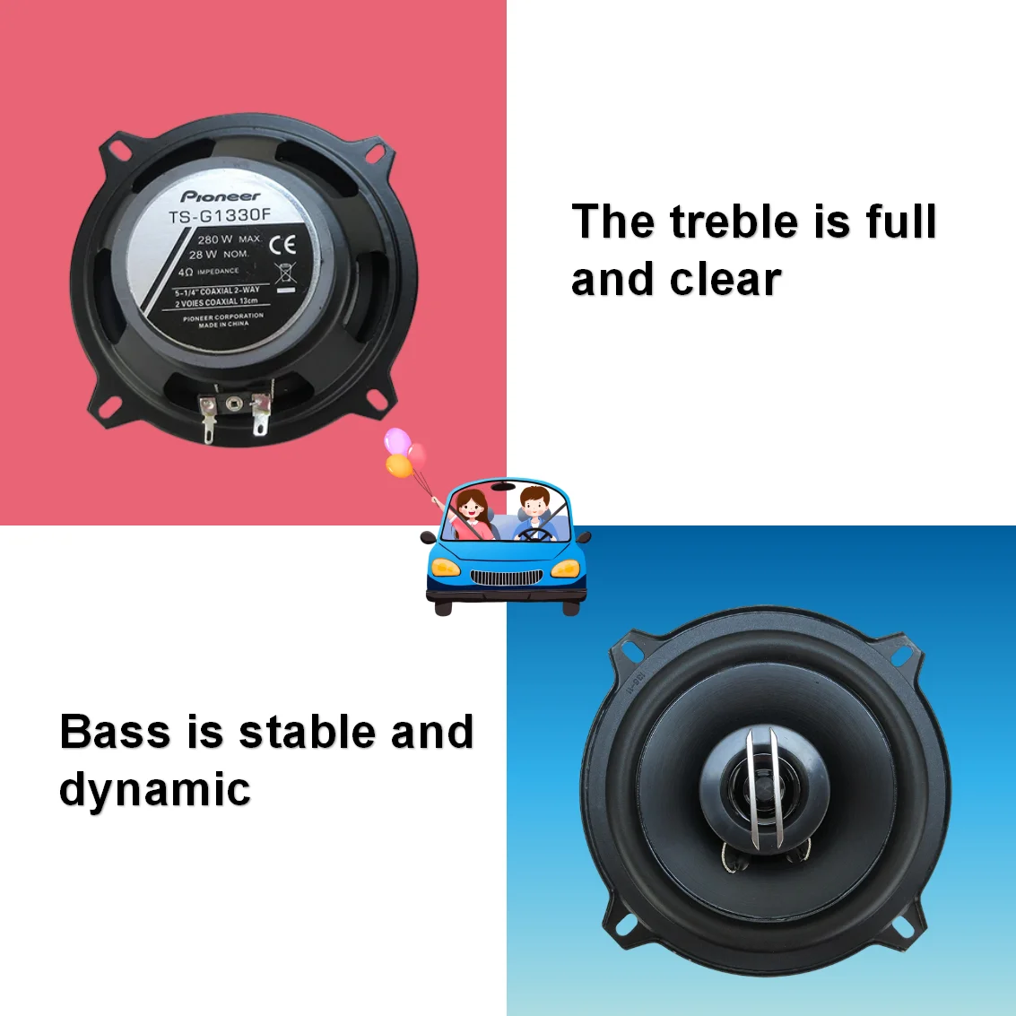 5 بوصة 560 واط محوري مكبر صوت ستيريو للسيارة 2X280 واط 5-Way كامل التردد عالية الدقة ضياع تركيب جنرال موتورز المتكلم #4