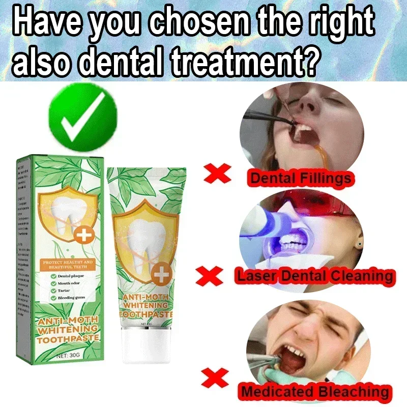 Higiene Bucal para limpieza de dientes, blanqueamiento de manchas de dientes, placa de cálculo, Periodontitis, refresca el mal aliento, elimina las cavidades, pasta de dientes