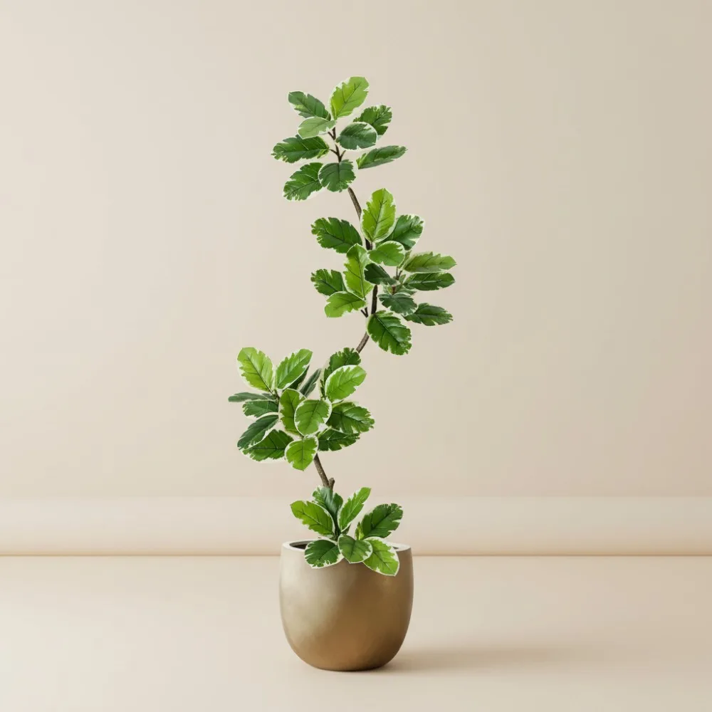 

5 ft Tall Artificial Fiddle Leaf Fig Tree with Planter, Lifelike Indoor Plant for Home Office Decor