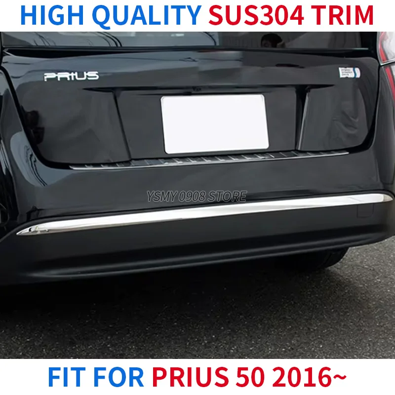 Chromed Auto Bumper Garnish for Toyota Prius 50 2015+ Rear Bumper Protector Trim