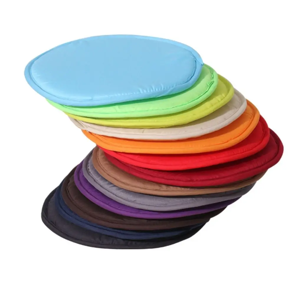 Soft 30cm Round Chair Pad Washable Solid Color Circular Stool Cushion Sponge Sit Chair Cushion For Home Office