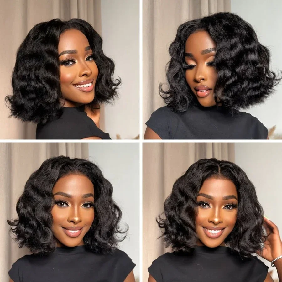 220% Bob Wigs Human Hair Loose Deep Wave Wigs Bob 13x4 Lace Frontal Wigs 4x4 Lace Closure Wigs Pre Plucked - view 3
