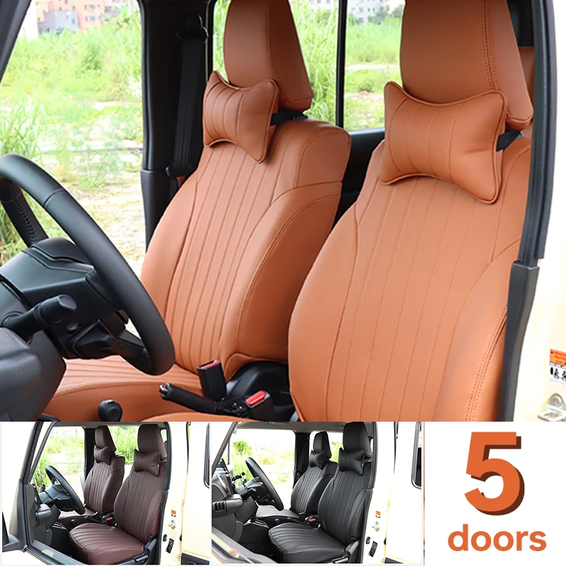 

2025 Car Seat Cover Protector Cushion Pad Nappa leather material For Suzuki New JIMNY 2012 2018 2023 2024 5 doors Accessories
