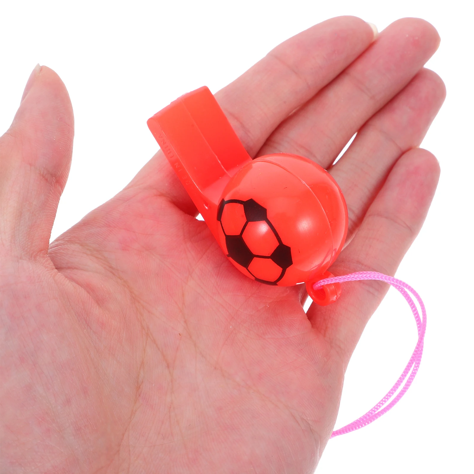 

24Pcs Plastic Soccer Whistles with Lanyard Sports Training Whistles Party Favors Cheering Noise Makers Whistle for