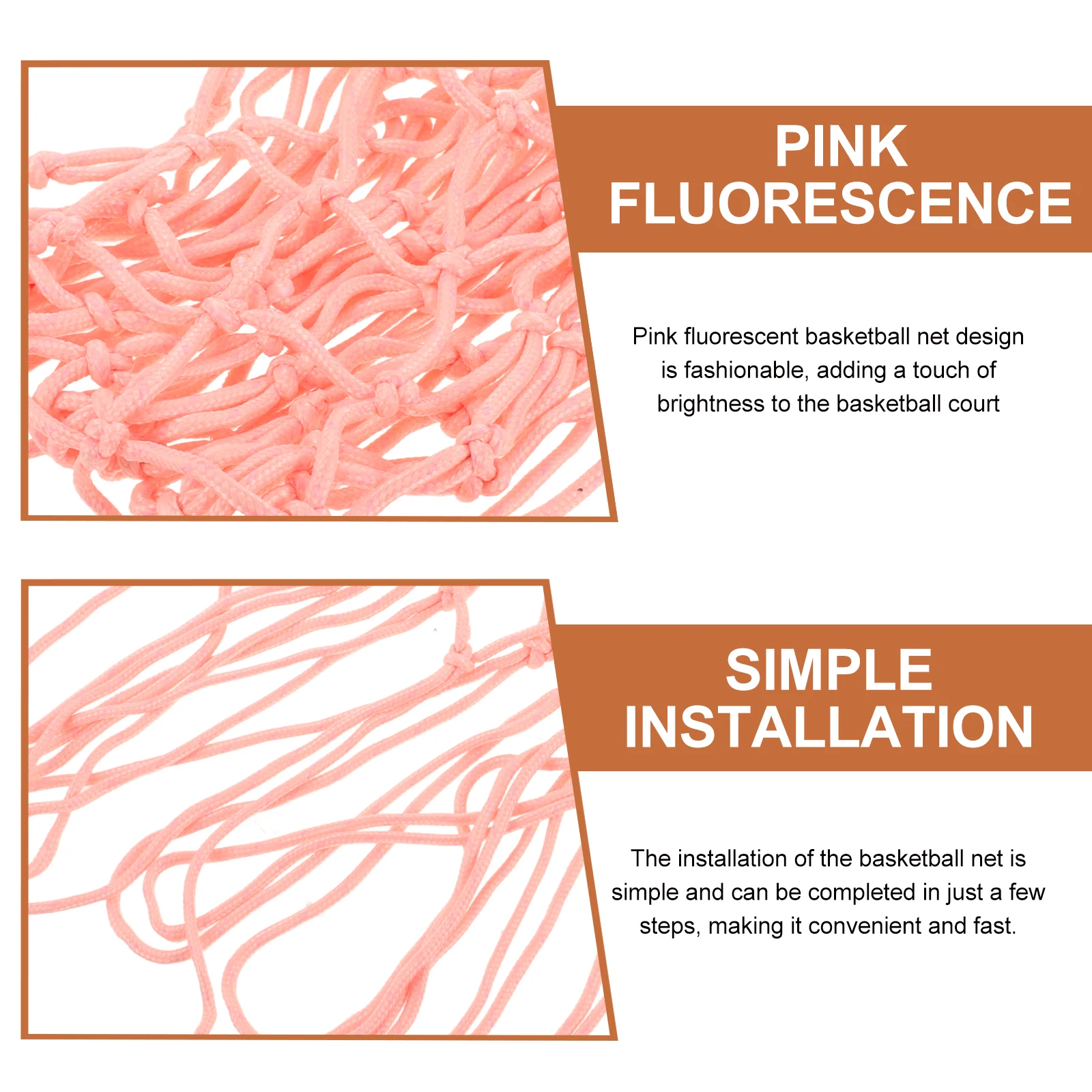 شبكة كرة سلة شديدة التحمل تتوهج في الظلام، إطار كرة سلة خارجي مضيء، بديل من البوليستر المتين