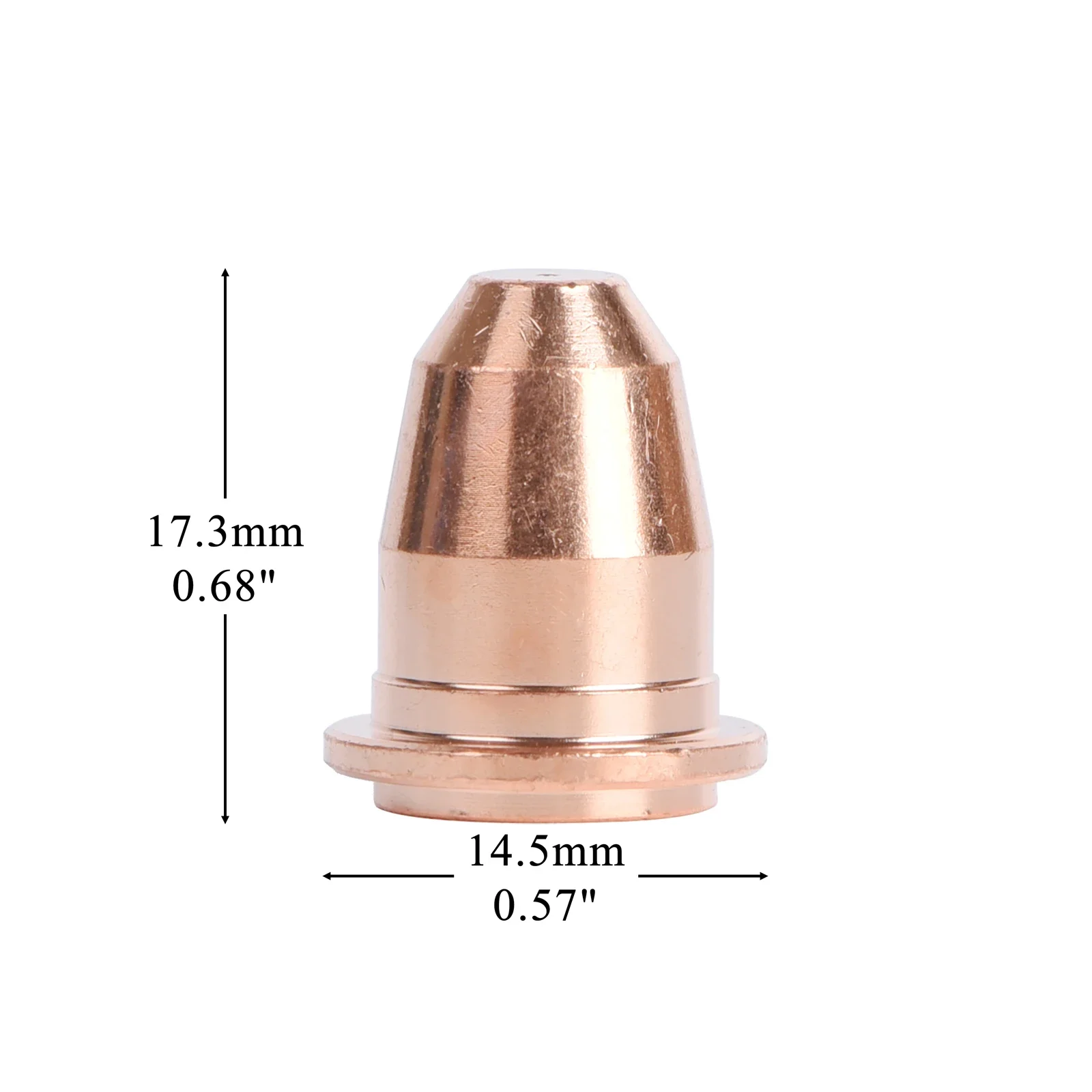 Imagem -03 - Eletrodo S45 Pr0110 Ponta do Bico Pd0116 0.8 mm 0.9 mm 1.0 mm Ajuste Consumíveis de Tocha de Corte de Plasma 20 Peças