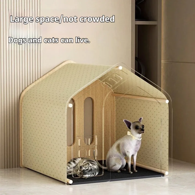 Solid wood pet cat kennel Four seasons universal teddy Pomeraneggy small and medium-sized dog house house house