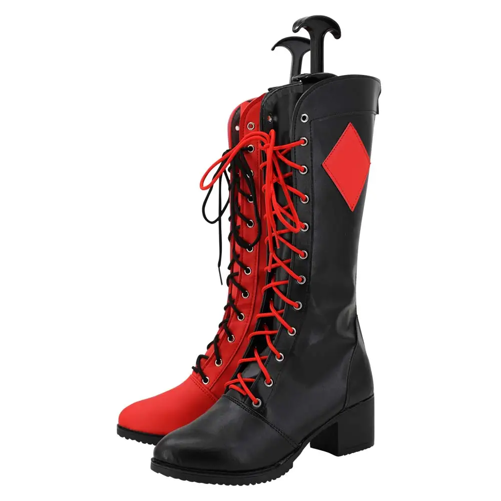 Quinzel Cosplay Schuhe Stiefel Halloween Kostüme Zubehör nach Maß