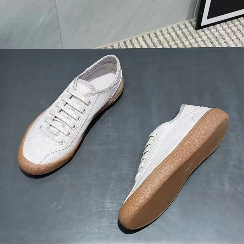 

2025 S/S Minimalist Style Women's Army Trainers Sneakers Canvas Fabric Urban Commuter Designer Wrapped Sole Casual Shoes
