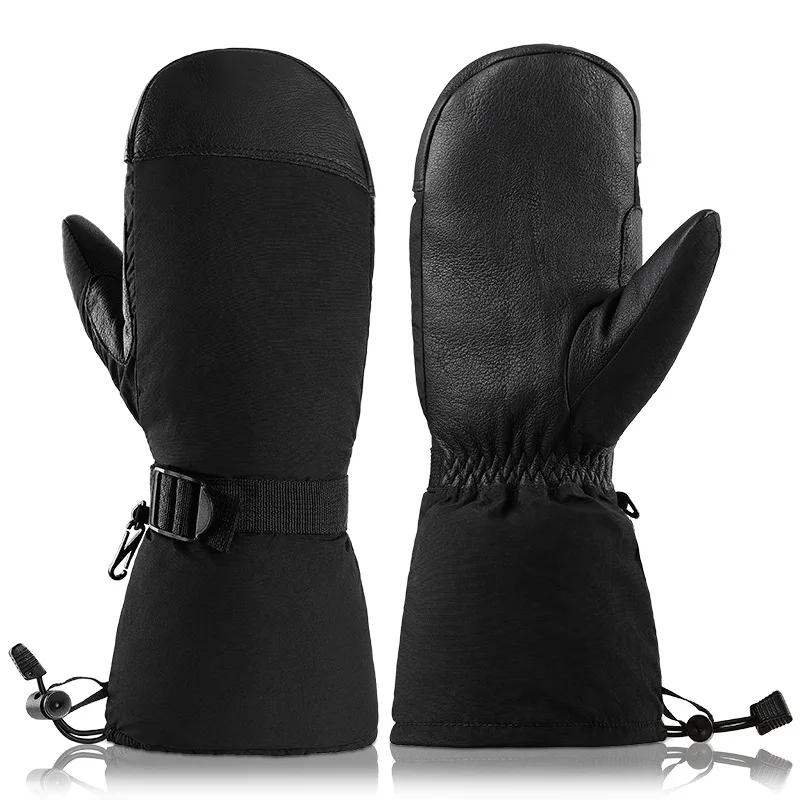 Waterproof Touchscreen Ski Gloves for Women Men Warm Winter Leather Gloves Cycling Riding Mittens Finger Gloves