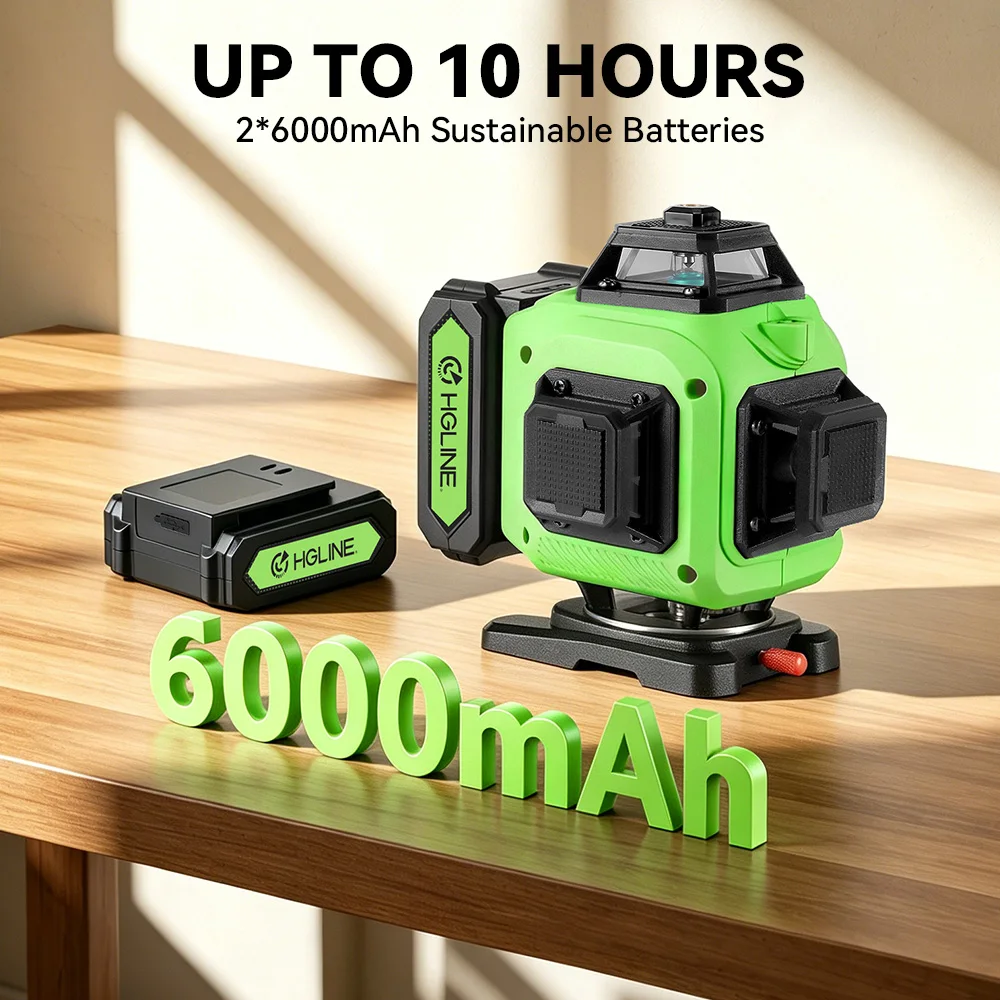 HGLINE 16 Lines Laser Level Professional 4x360° Cross Horizontal Vertical Levels Machine APP Remote Control Laser Level Tool