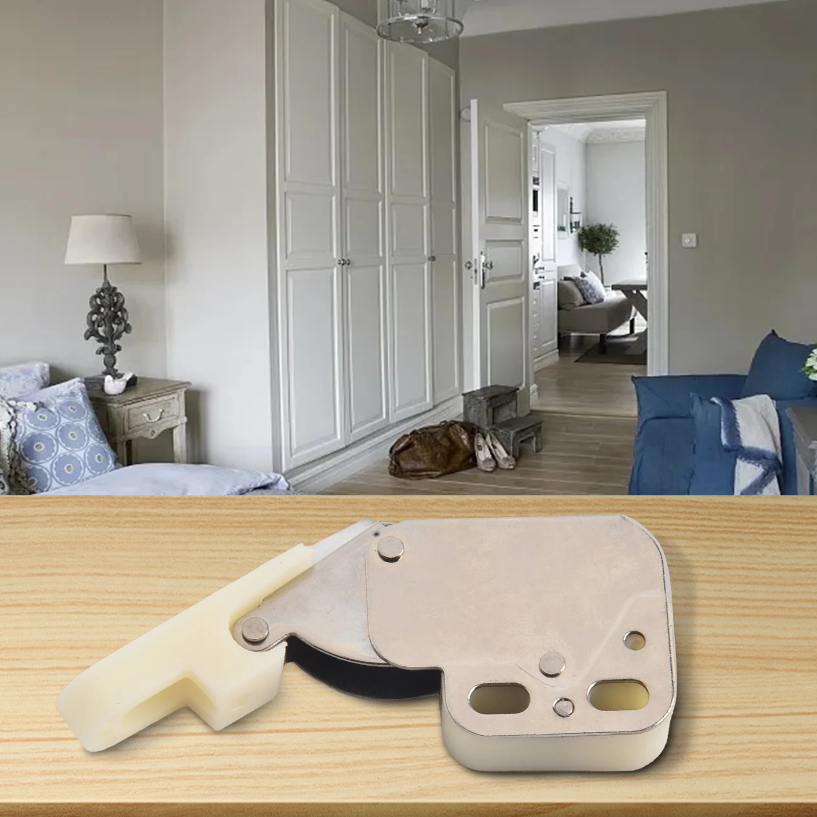 Automatic Spring Cold Rolled Steel + Nylon Snap Lock Snap Lock Automatic Spring Cold Rolled Steel + Nylon For Cabinet Cupboard