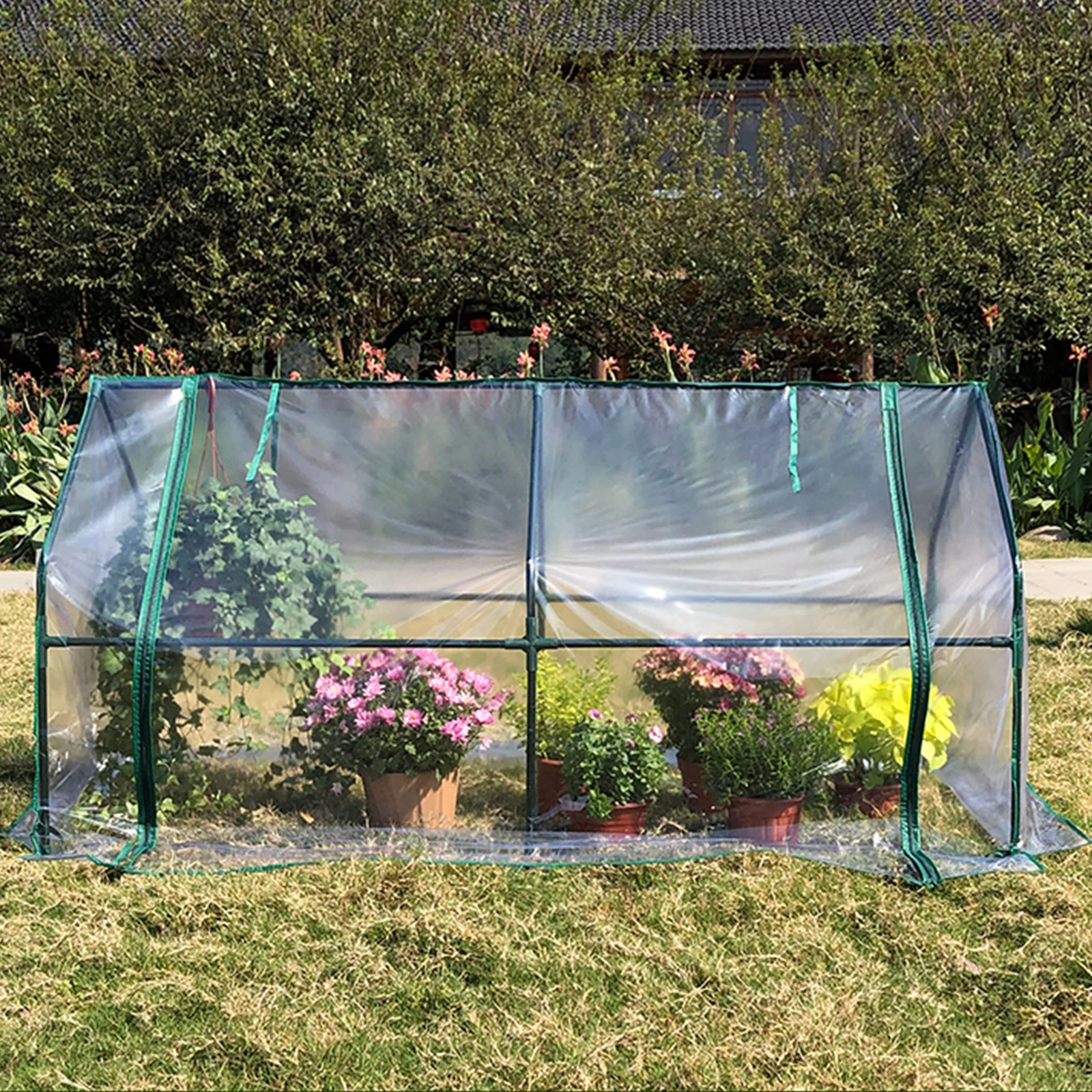 

Dustproof Cloth Greenhouse Film PE Tarp Cover Waterproof Tent Shelter Camping Rain Protection Film Garden Supplies