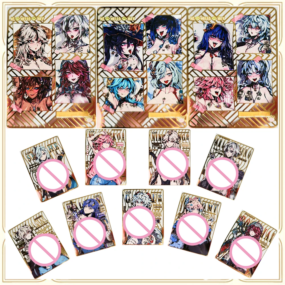 

Аниме История Богини DIY ACG Yae Miko Altria Pendragon Scathach сексуальные металлические коллекционные карты подарки на Рождество и день рождения