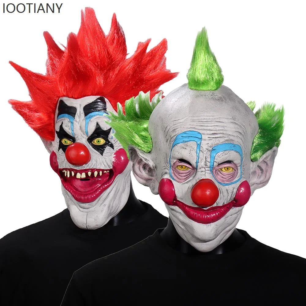 

Outer Space Horror Killer Clown Demon Funny Clown Mask Role Play Clown Latex Helmet Halloween Carnival Party Costume Props 2025