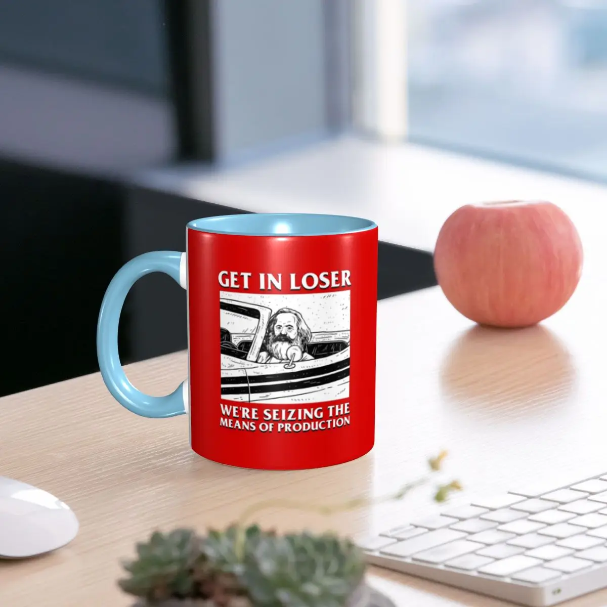 Get In Loser We're Seizing The Means Of Production Mug Funny Ceramic Coffee Cups Tea Mugs Milk Cup Drinkware Gifts for Woman Man