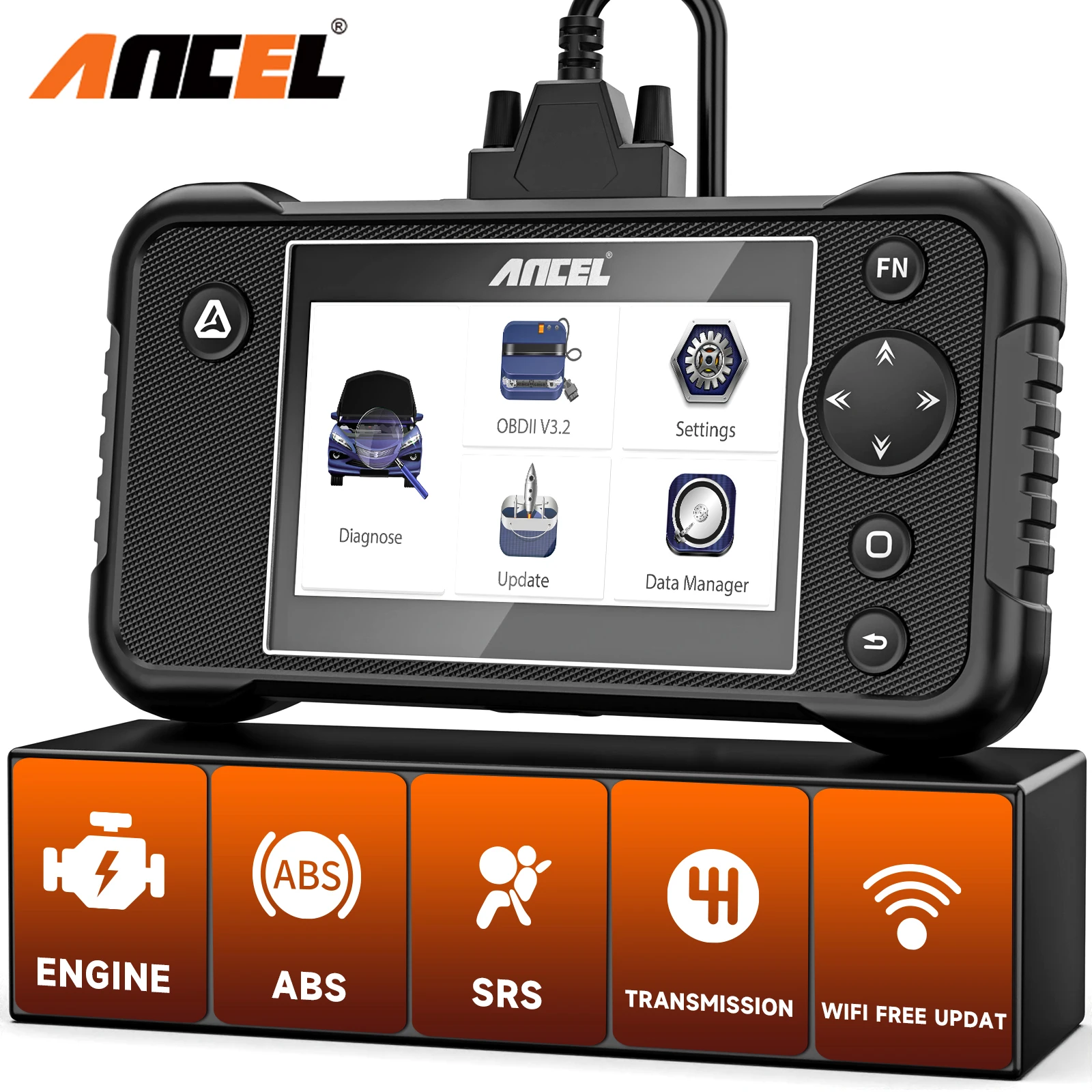 ANCEL FX3000 ELITE OBD2 Scanner Auto Code Reader Car Diagnostic Tool ENG AT ABS SRS WIFI Diagnostics Scan OBDII Automotive