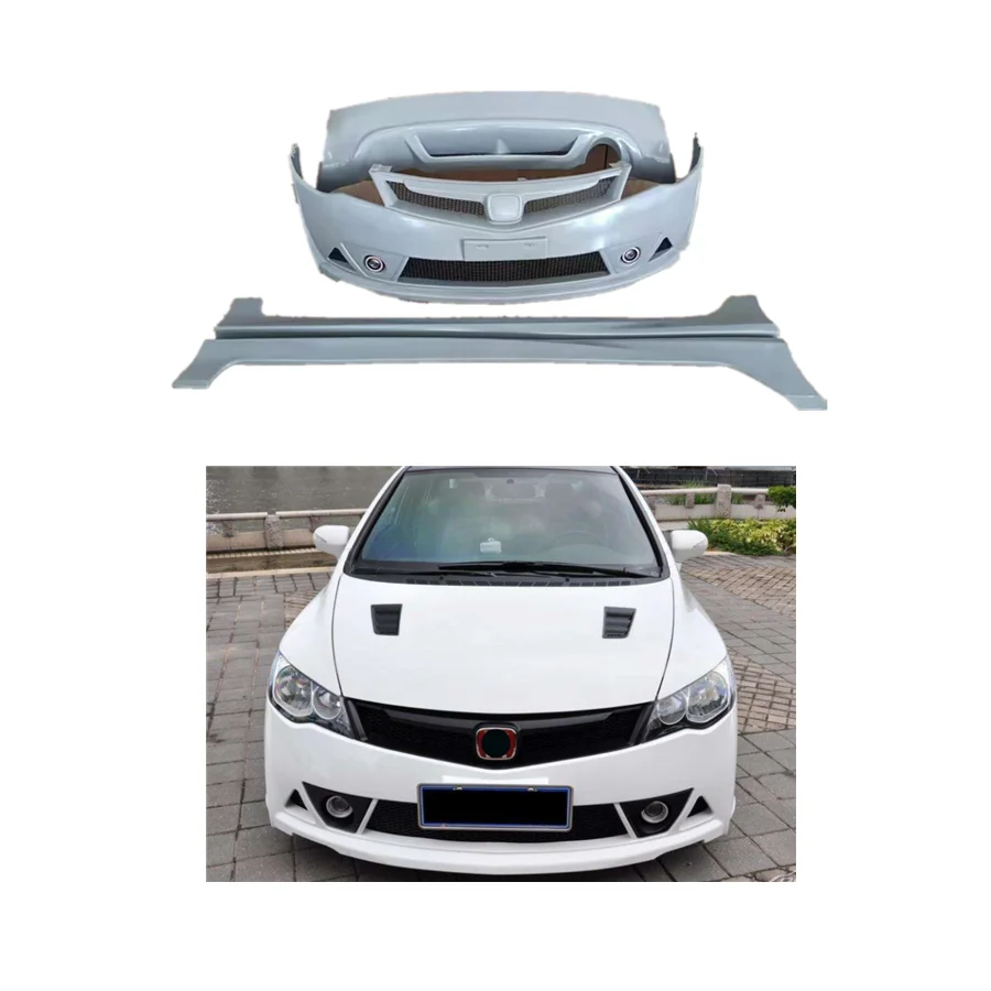 

Комплект кузова Mugen RR для Hondas Civics 4dr 2007 2008 2009, модернизированные наборы Кузова бампера Hondas Civics