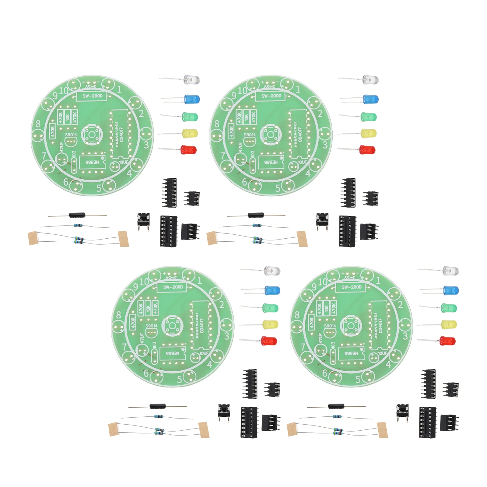 

4 set Soldering Practice Kit Electronics Training Board For Beginners Diy Welding - Learn To Solder Stem Education
