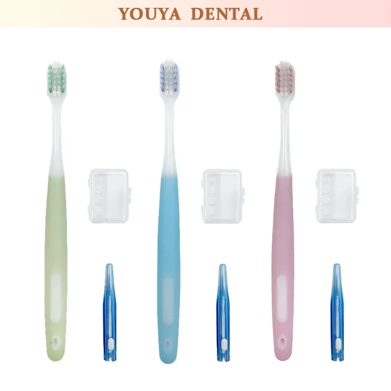 

2pcs Clean Braces Adult Orthodontic Toothbrushes Interdental Brush Brace Clean Tool Ultra-soft Microfiber Tooth Brush Home Set