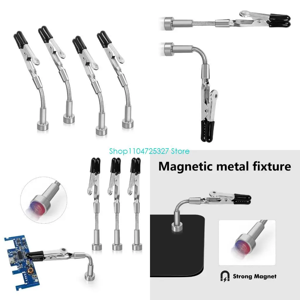 

D8KF Adjustable Alligators Clips Metal 105mm for Automobile Soldering Jewelry Painting Crafts Soldering Helping Hands