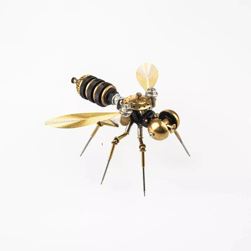 90Pcs Steampunk Insect Metal Model Kits Mechanical Crafts Home Decor  Assembly Toys For Kids Gift - Bee