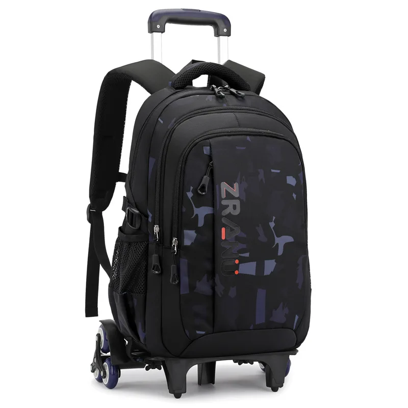 

New Kids Boys Rolling Backpack Teens Carry-on Luggage Bagpack Trolly BookBag for School Travel Back Pack with Wheels Bookbags